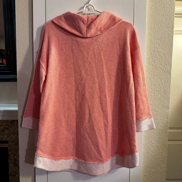 Soft Surroundings ORANGE Size Medium Santorini Shores Pullover 3/4 Sleeve - Picture 2 of 7